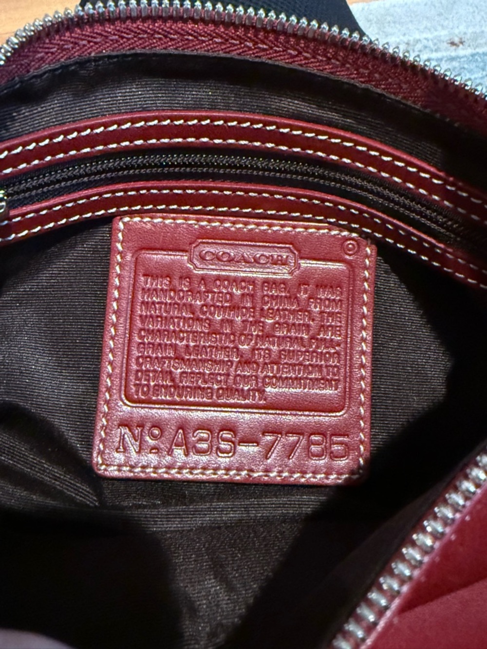 Coach Vintage Leather Hampton Purse Handbag No. A3S-7785 in excellent condition - Picture 8 of 10